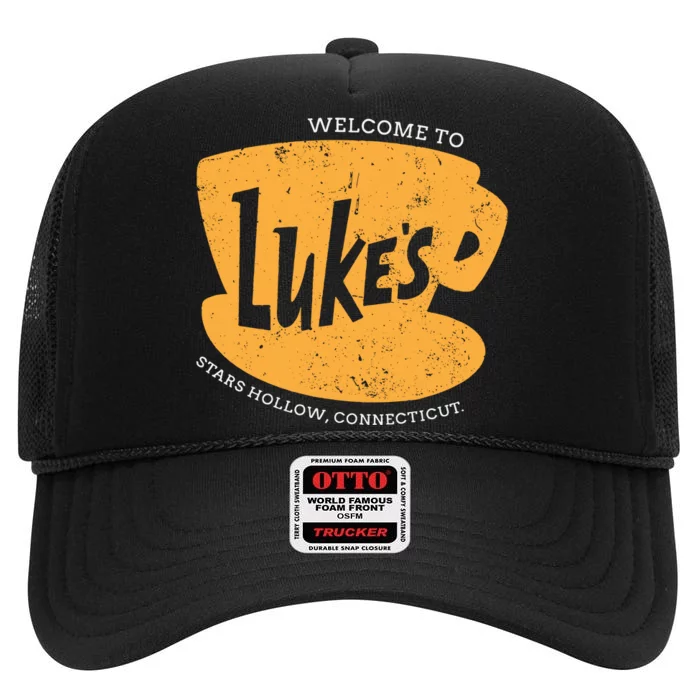 Retro Lukes Diner High Crown Mesh Trucker Hat