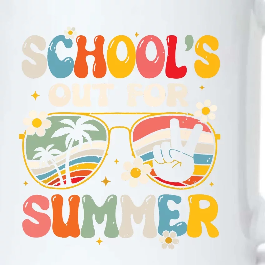 Retro Last Day Of Schools Out For Summer Teacher Boy Girl Black Color Changing Mug