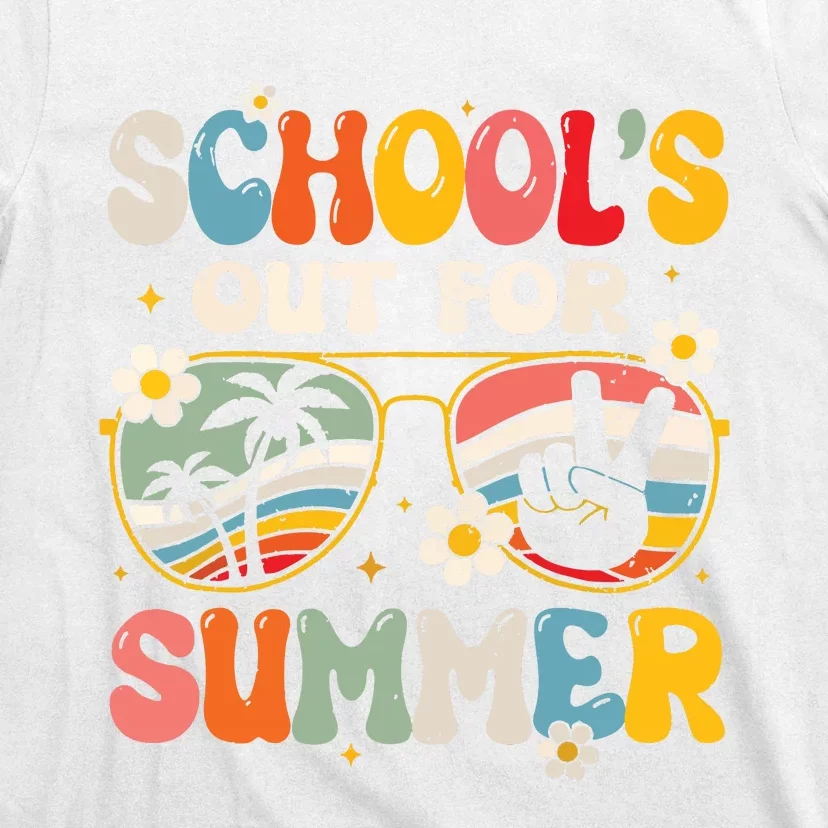 Retro Last Day Of Schools Out For Summer Teacher Boy Girl T-Shirt