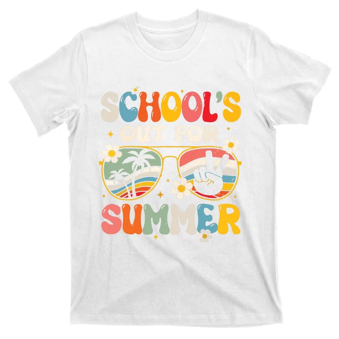 Retro Last Day Of Schools Out For Summer Teacher Boy Girl T-Shirt