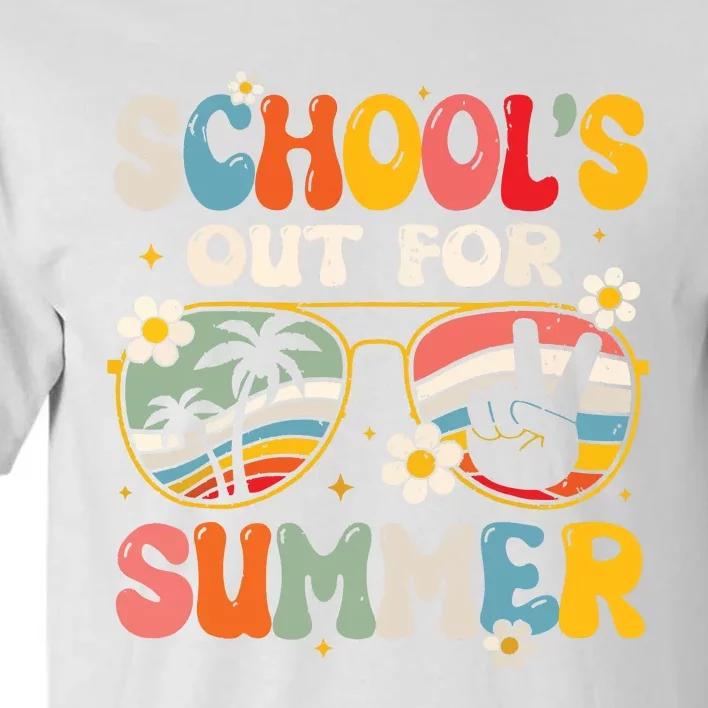 Retro Last Day Of Schools Out For Summer Teacher Boy Girl Tall T-Shirt