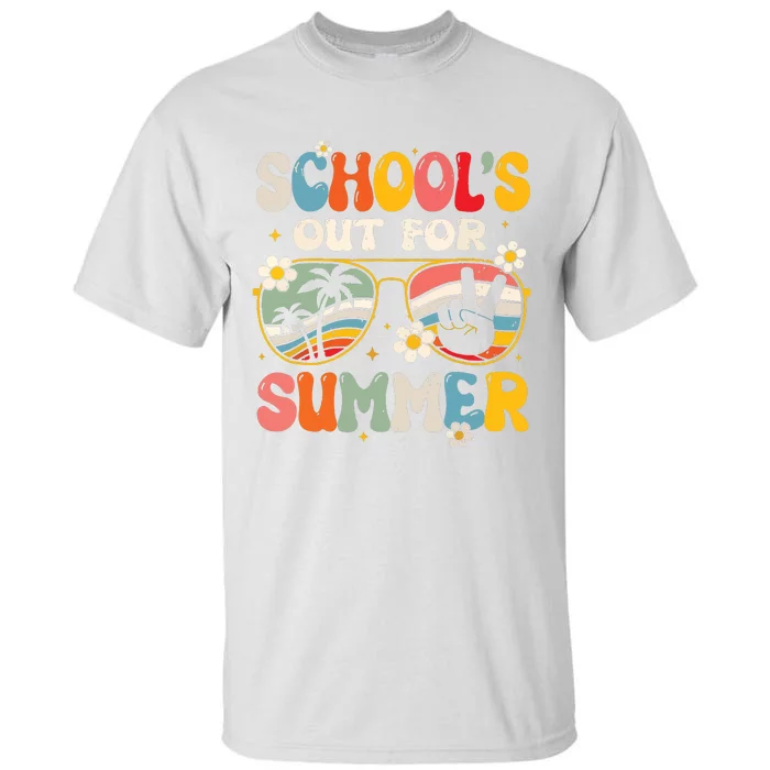 Retro Last Day Of Schools Out For Summer Teacher Boy Girl Tall T-Shirt