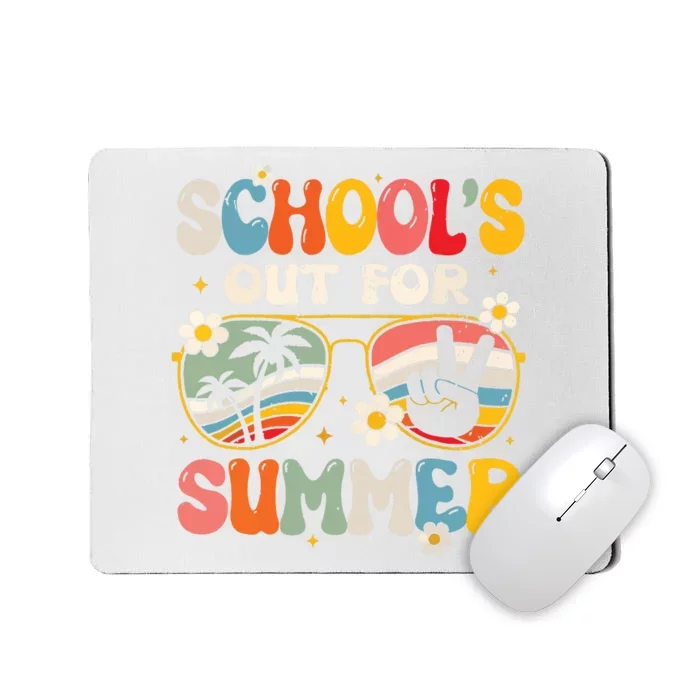 Retro Last Day Of Schools Out For Summer Teacher Boy Girl Mousepad