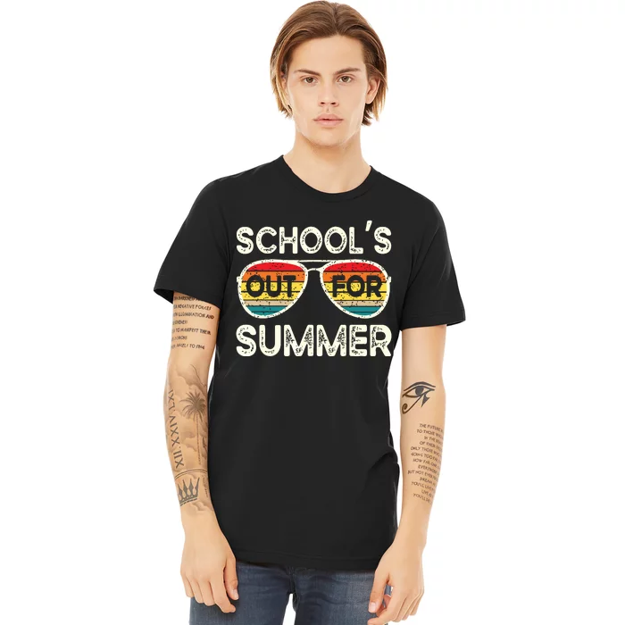 Retro Last Day Of School Schools Out For Summer Teacher Premium T-Shirt