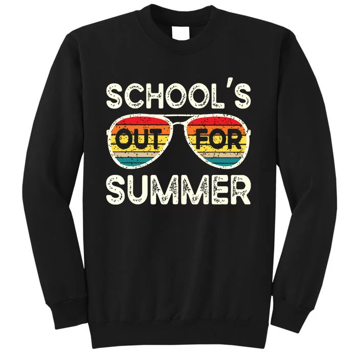 Retro Last Day Of School Schools Out For Summer Teacher Tall Sweatshirt