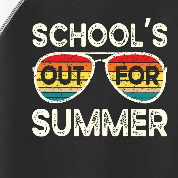 Retro Last Day Of School Schools Out For Summer Teacher Toddler Fine Jersey T-Shirt