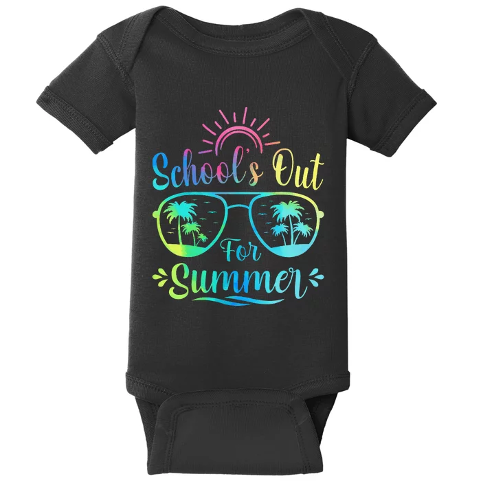 Retro Last Day Of School Schools Out Summer Teacher Baby Bodysuit