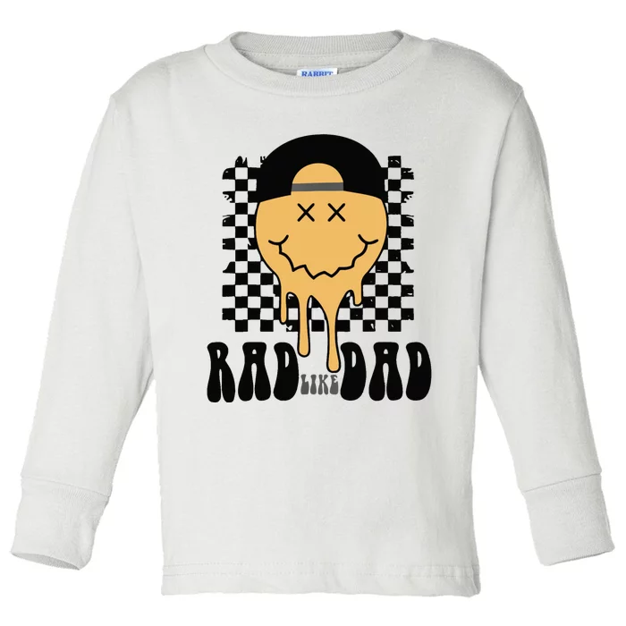 Rad Like Dad Funny Cute Baby Toddler Long Sleeve Shirt