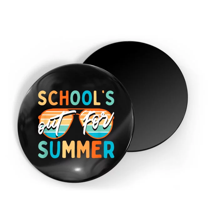 Retro Last Day Of School Schools Out For Summer Teacher Magnet