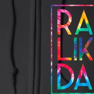 Rad Like Dad Tie Dye Funny Fathers Day Full Zip Hoodie