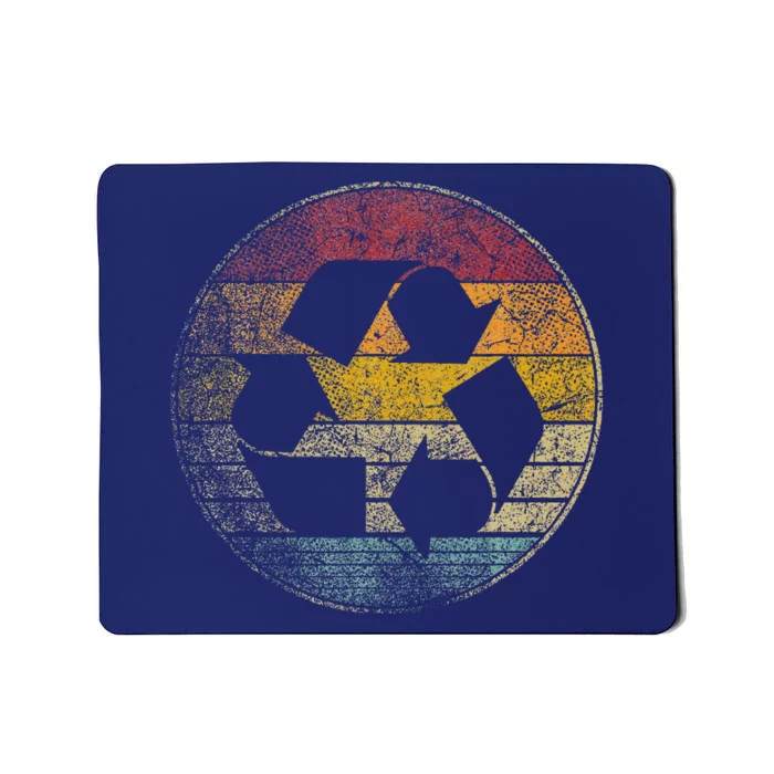 Recycle Logo Earth Day Nature Planet Conservation Retro Gift Mousepad