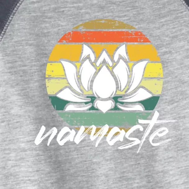 Retro Lotus Flower Spiritual Yoga Meditation Namaste Cool Gift Toddler Fine Jersey T-Shirt