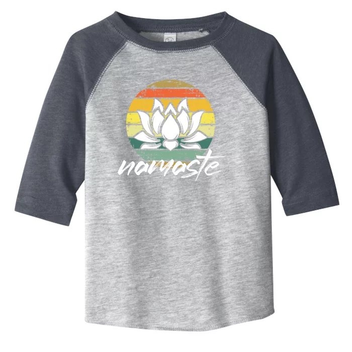 Retro Lotus Flower Spiritual Yoga Meditation Namaste Cool Gift Toddler Fine Jersey T-Shirt