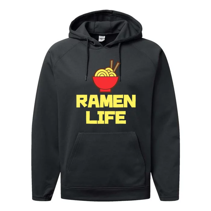 Ra Life Featuring Tasty Japanese Noodle Bowl Performance Fleece Hoodie