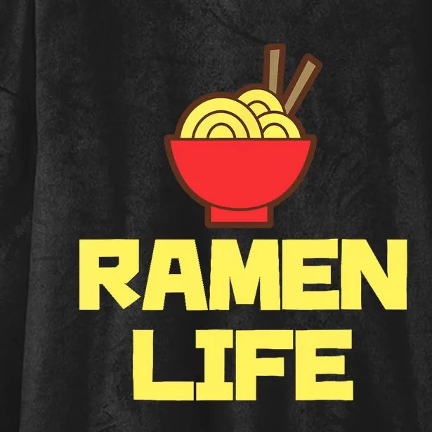 Ra Life Featuring Tasty Japanese Noodle Bowl Hooded Wearable Blanket