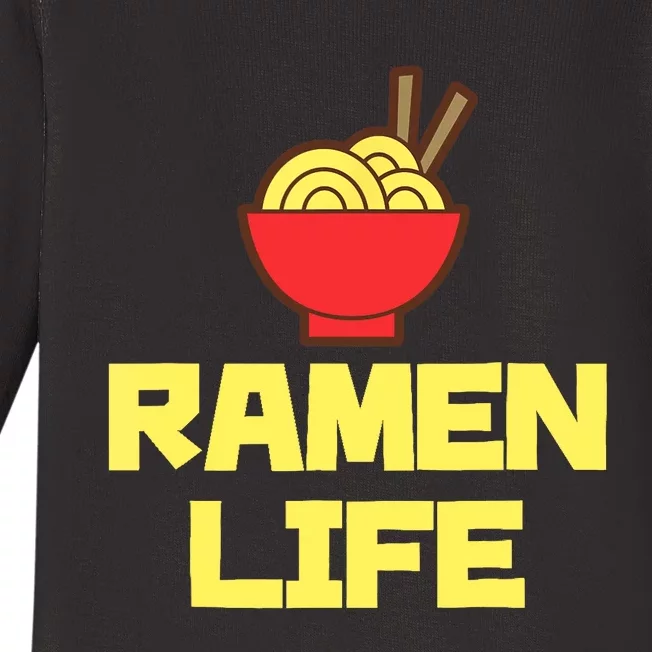 Ra Life Featuring Tasty Japanese Noodle Bowl Baby Long Sleeve Bodysuit