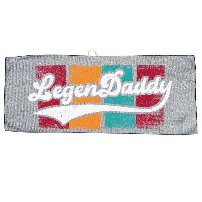 Retro LegenDaddy For Legendary Father Large Microfiber Waffle Golf Towel