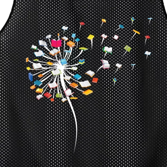 Reading Lover Funny Dandelion Books Gift Mesh Reversible Basketball Jersey Tank