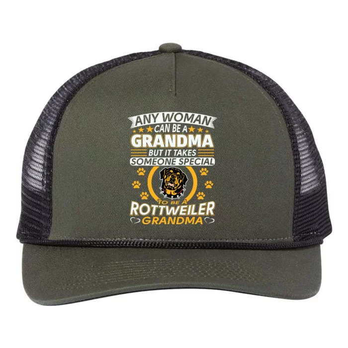 Rottweiler Lover Grandma Best Gifts Idea Rottweiler Grandma Retro Rope Trucker Hat Cap