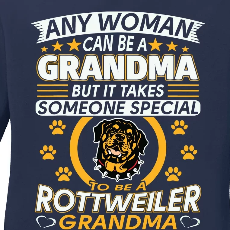 Rottweiler Lover Grandma Best Gifts Idea Rottweiler Grandma Ladies Long Sleeve Shirt