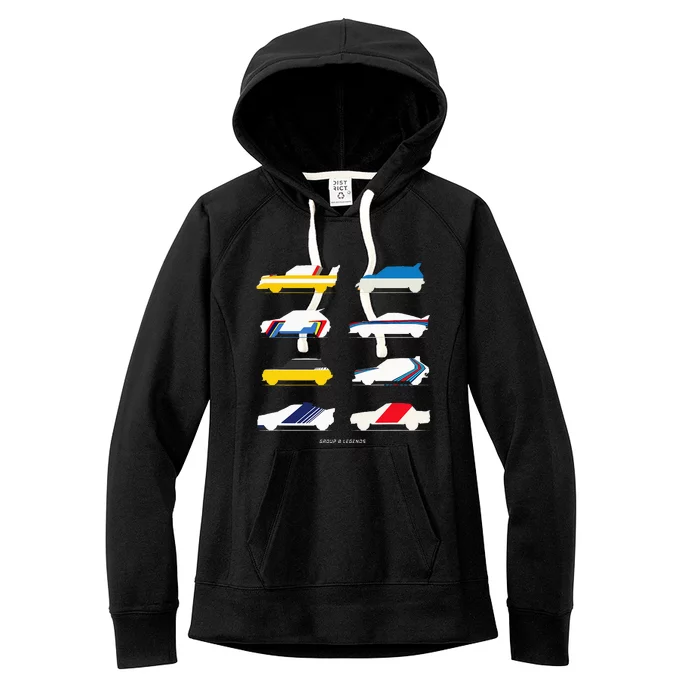 Rally Legends Group B Classic Rally Car Design Women's Fleece Hoodie