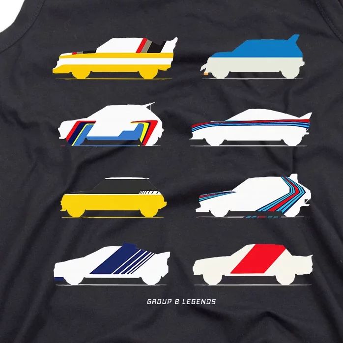 Rally Legends Group B Classic Rally Car Design Tank Top