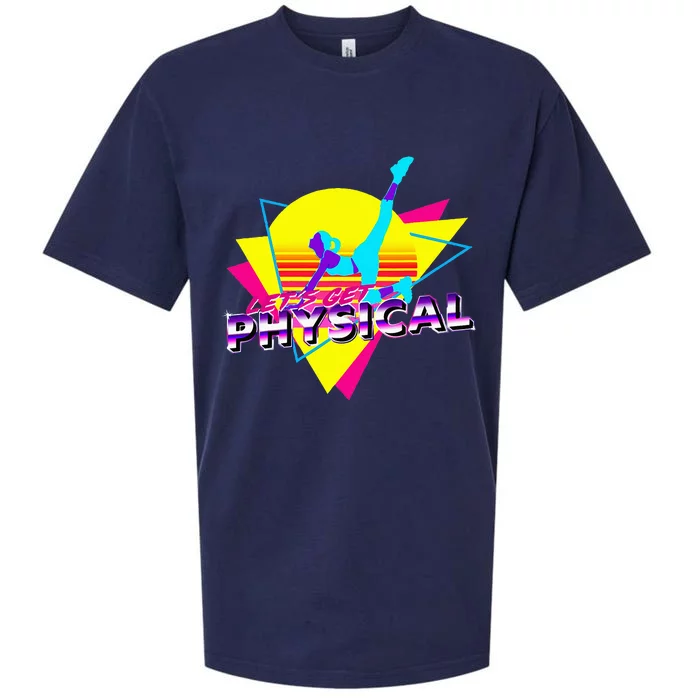 Retro LetS Get Physical Totally 80S Workout Fitness Sueded Cloud Jersey T-Shirt