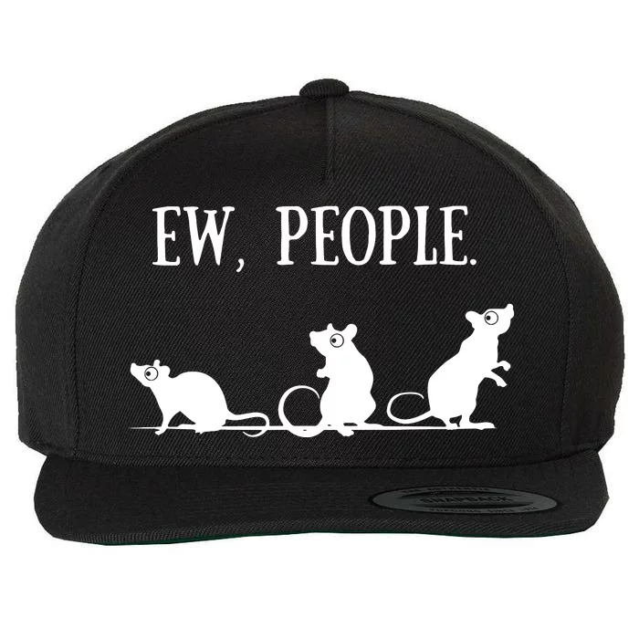 Rat Lovers Gift Introverted Rat Gift For Introverts Wool Snapback Cap