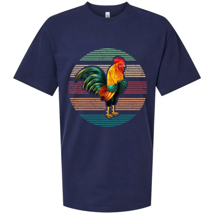 Roosters Lover Gift Vintage Retro Rooster Sueded Cloud Jersey T-Shirt