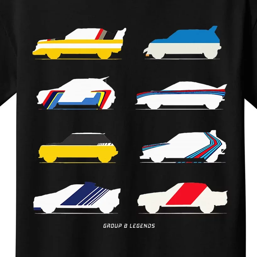 Rally Legends Group B Classic Rally Car Design Kids T-Shirt