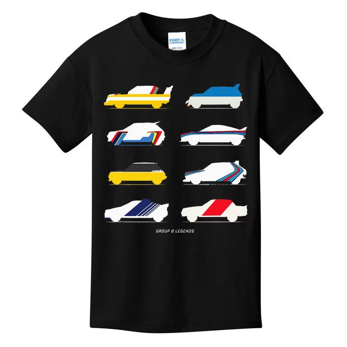 Rally Legends Group B Classic Rally Car Design Kids T-Shirt