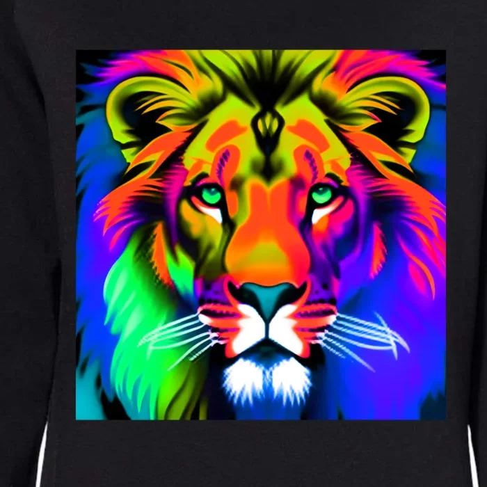 Rainbow Lion Graffitistyle Gift Womens California Wash Sweatshirt