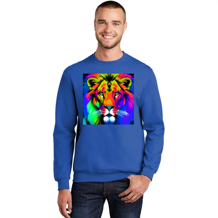 Rainbow Lion Graffitistyle Gift Sweatshirt