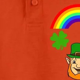 Rainbow Leprechaun Horseshoe St Patrick's Day Gift Dry Zone Grid Performance Polo