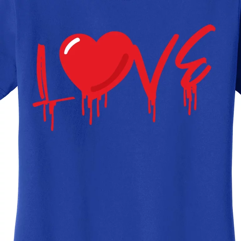 Red Love Heart Valentine's Day Gift Women's T-Shirt