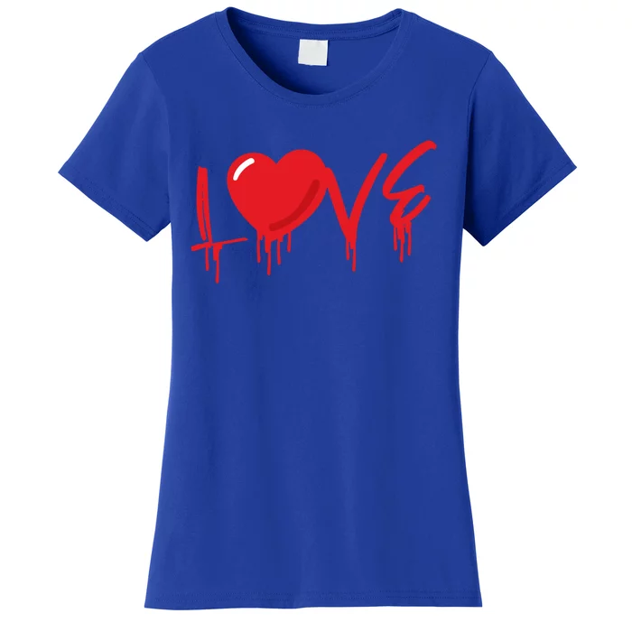 Red Love Heart Valentine's Day Gift Women's T-Shirt