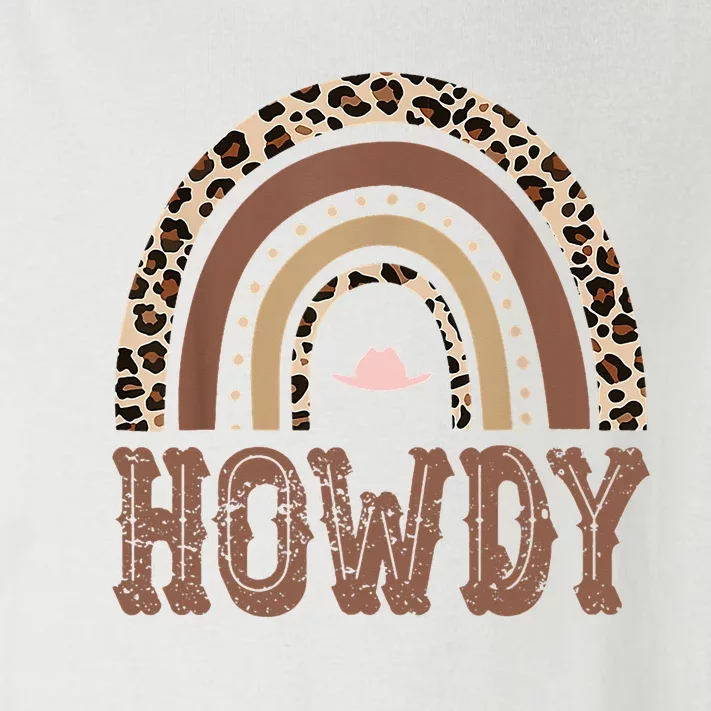 Rainbow Leopard Howdy Rodeo Western Country Southern Toddler Long Sleeve Shirt