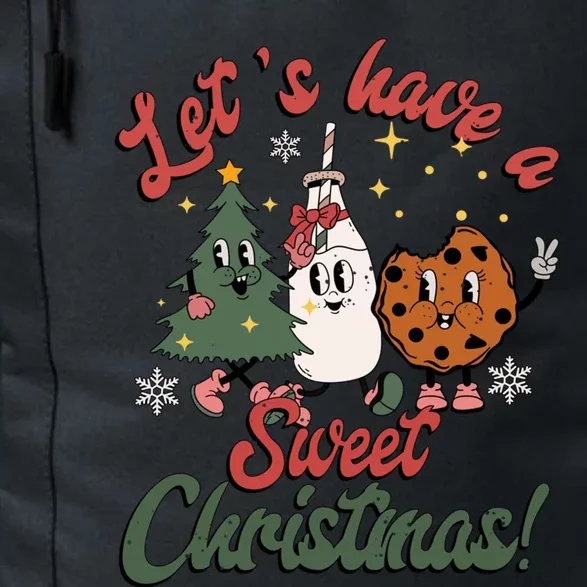 Retro LetS Have A Sweet Christmas Xmas Tree Cookies And Milk Cute Gift Daily Commute Backpack