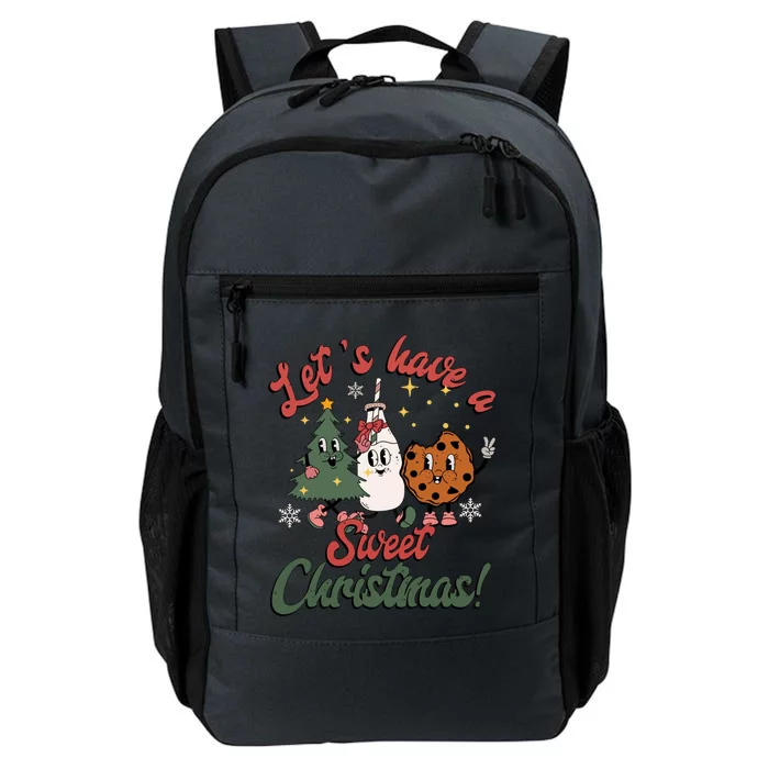 Retro LetS Have A Sweet Christmas Xmas Tree Cookies And Milk Cute Gift Daily Commute Backpack