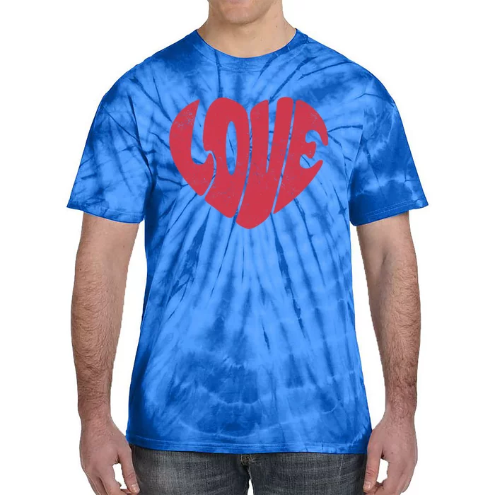 Retro Love Heart Vintage Graphic And Cute Gift Tie-Dye T-Shirt