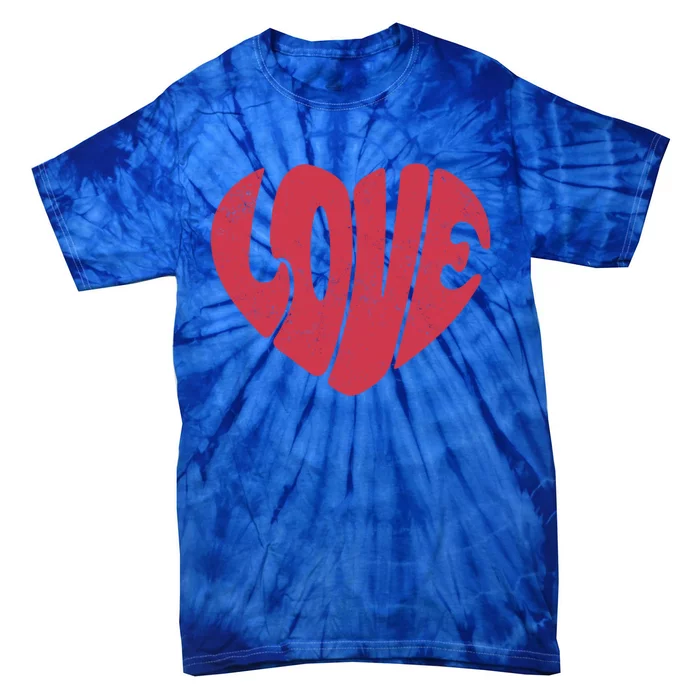 Retro Love Heart Vintage Graphic And Cute Gift Tie-Dye T-Shirt