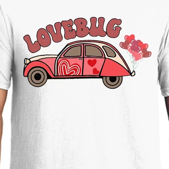 Retro Lovebug Hippie Funny Valentine's Day Gift Pajama Set