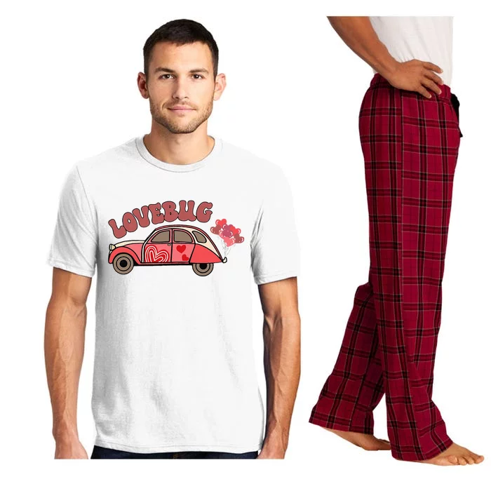 Retro Lovebug Hippie Funny Valentine's Day Gift Pajama Set