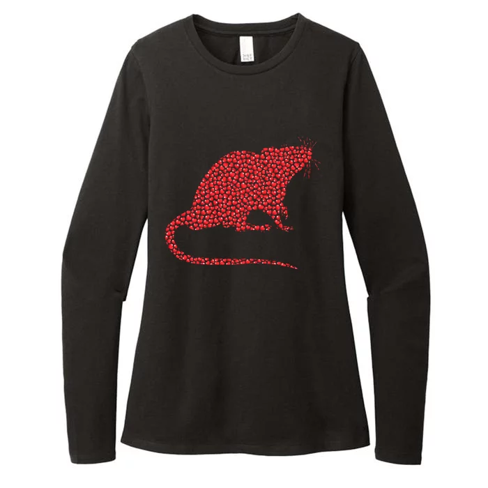 Rat Lover Heart Shape Rat Valentine's Day Gift Womens CVC Long Sleeve Shirt