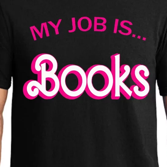 Retro Librarian Humor Funny Library Life My Job Is Books Pajama Set