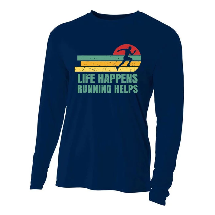 Runner Life Happens Running Helps Cooling Performance Long Sleeve Crew