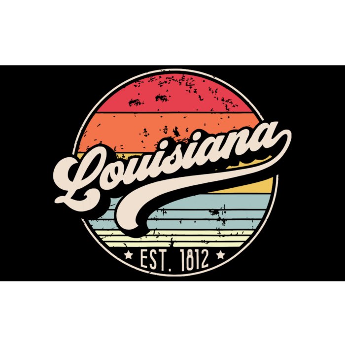 Retro Louisiana Home State La Cool 70s Style Sunset Bumper Sticker