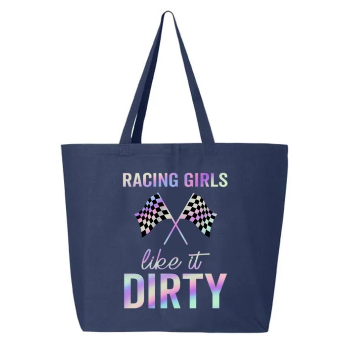 Racing Like It Dirty Dirt Track Auto Racing Motocross Gift 25L Jumbo Tote