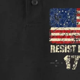 Resist Like It's 1776 American Patriot Conservative Flag Dry Zone Grid Performance Polo