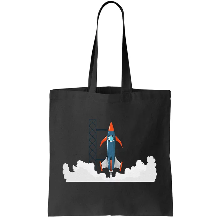 Rocket Launch Into Space Tote Bag